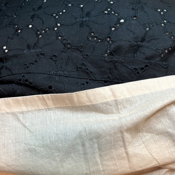 ANN Taylor Loft Black With Beige Lining Eyelet Skirt - Size 8, New With Tag - Picture 6 of 6